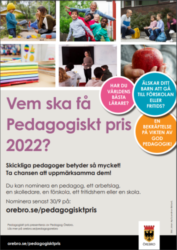Affisch Pedagogiskt pris 2022