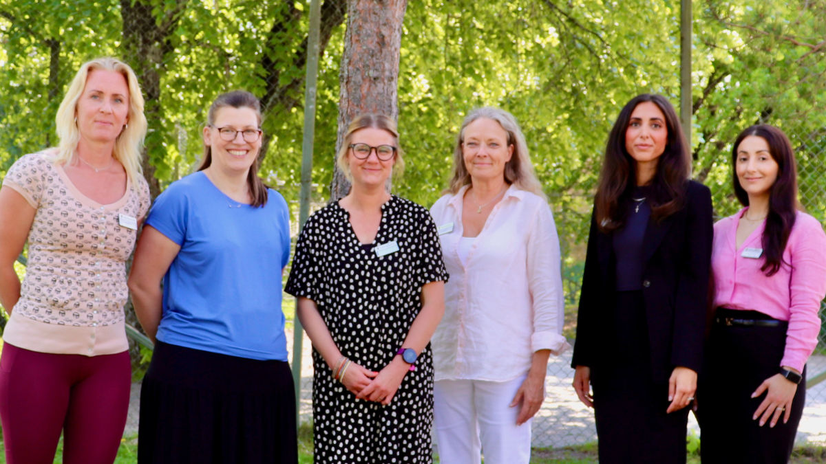 Mellringeskolans utvecklingsgrupp för åk 7-9: Caroline Näfver, Johanna Leidenhag, Rebecka Klots, Maria Söderlind (rektor), Gabriella Oktay och Madelen Akfidan.